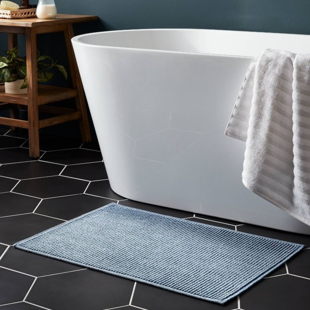 Threshold Performance Plus Bath Mat Light Blue